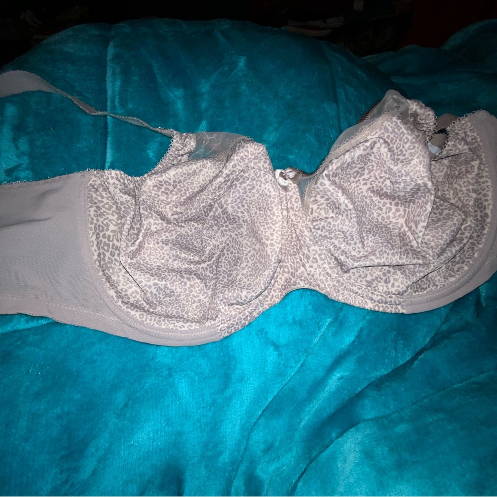 Goddess Gray Animal Print Bra